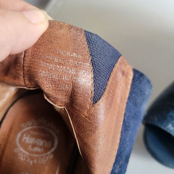 jeffery campbell Tick platform booties peep toe sz 8 blue zip close art to wear - Picture 6 of 9